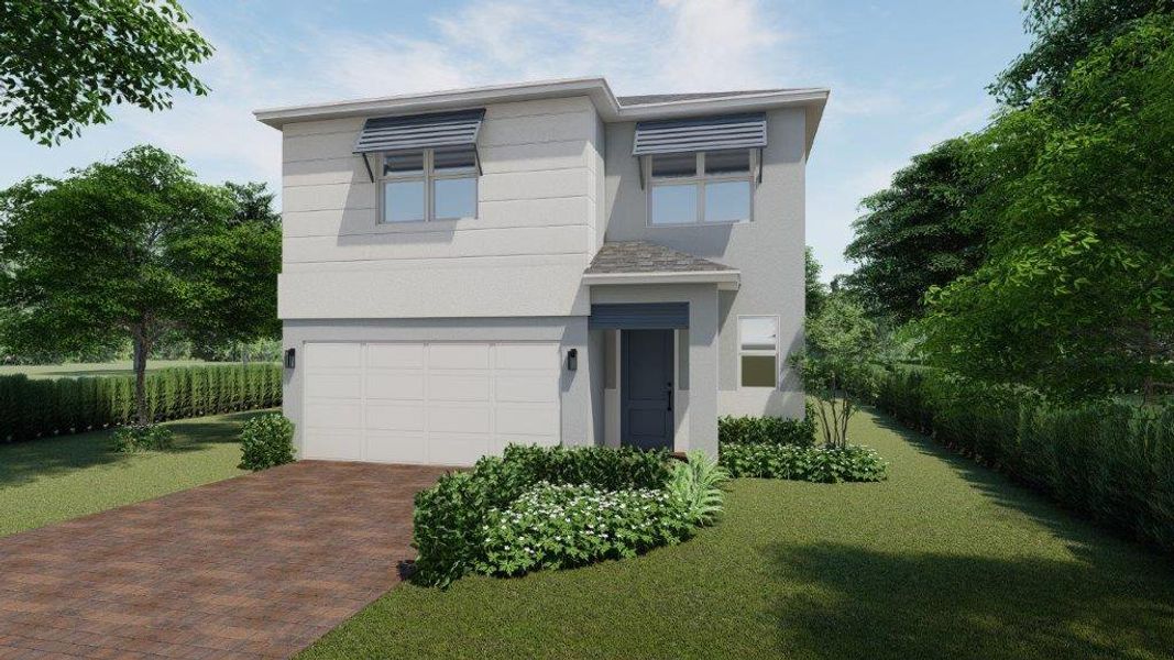 Front exterior of a home in the Baywood II community, located in Florida City, FL (Image 13).