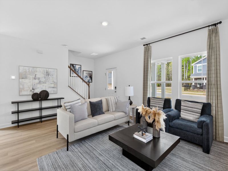 Furnished interior in a model home at Nolen Farm in Gastonia (Image 3).