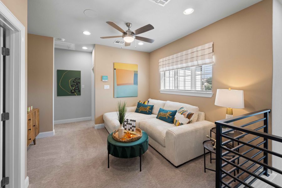 Furnished interior in a model home at Cross Creek in Cedar Park (Image 28).