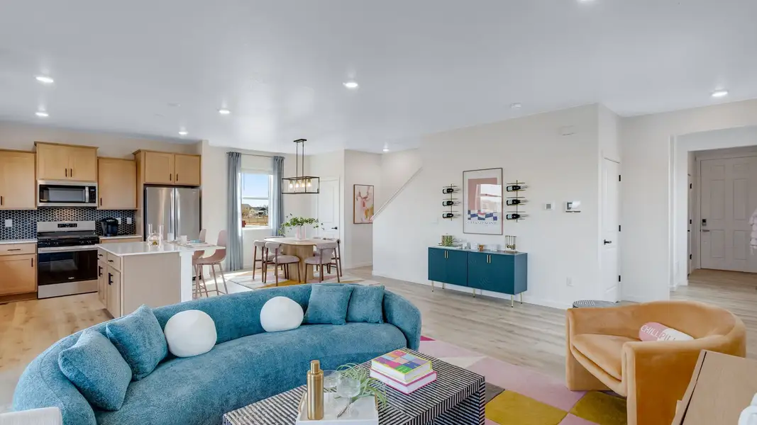 Furnished interior in a model home at Granary in Johnstown (Image 5).