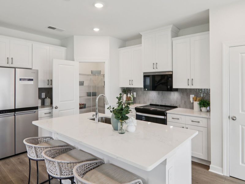 Furnished interior in a model home at Meadows at Wilson Farms - The Summit Series in Fort Mill (Image 8). Furnished interior in a model home at Meadows at Wilson Farms - The Summit Series in Fort Mill (Image 8).