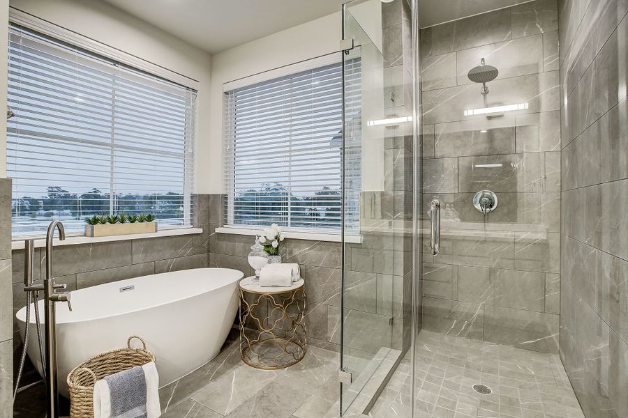 Furnished interior in a model home at Palisades Park in Houston (Image 6).