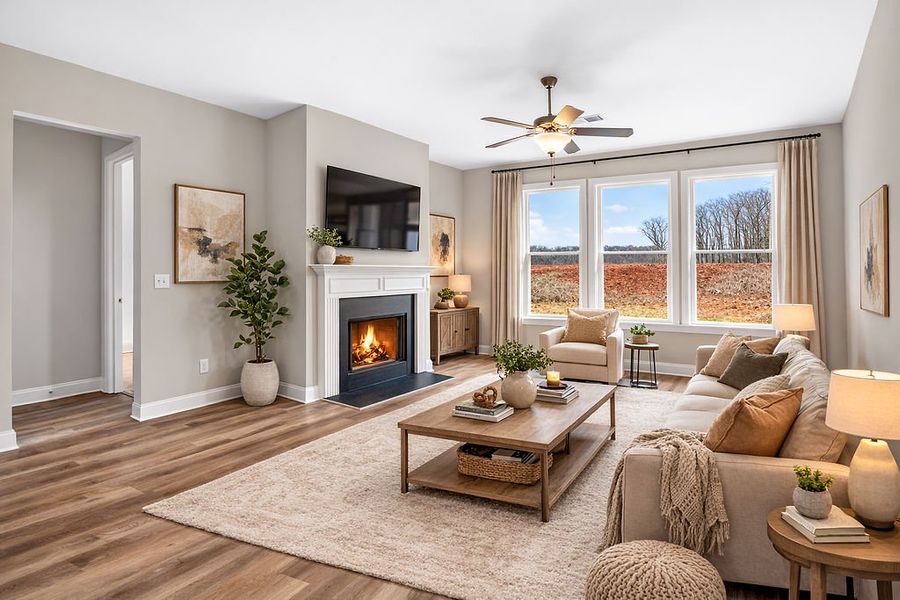 Furnished interior in a model home at Chimney Oaks Overlook in Homer (Image 8).