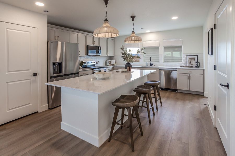 Furnished interior in a model home at Prairie Song in Windsor (Image 43).