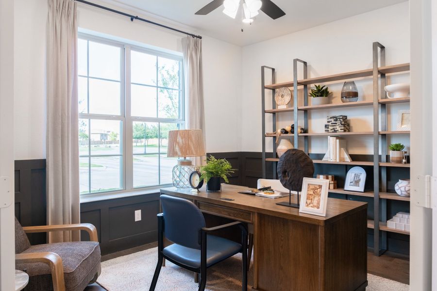Furnished interior in a model home at Verandah in Royse City (Image 8).