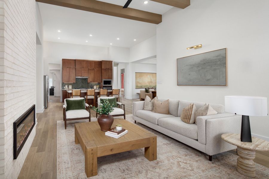 Furnished interior in a model home at Parmer Ranch in Georgetown (Image 22).