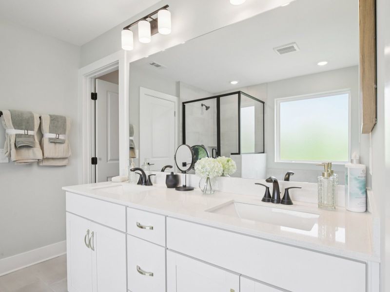 Furnished interior in a model home at Mansker Farms - Bronze Series in Hendersonville (Image 23).