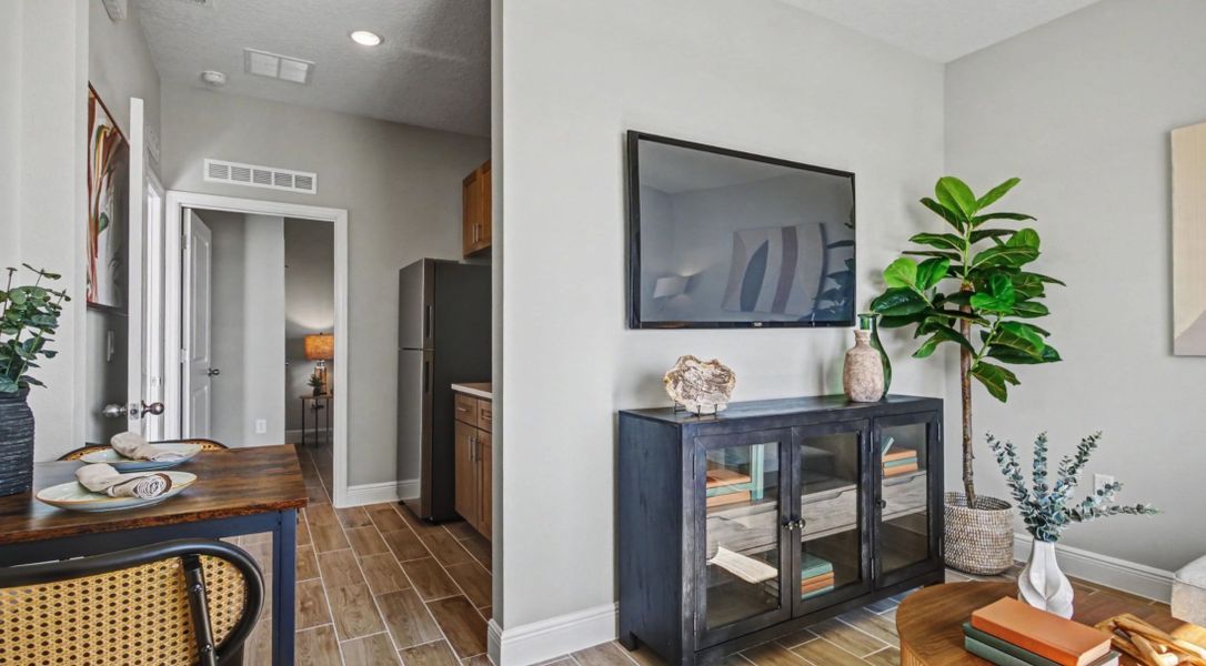 Furnished interior in a model home at Crosswinds in Haines City (Image 6). Furnished interior in a model home at Crosswinds in Haines City (Image 6).
