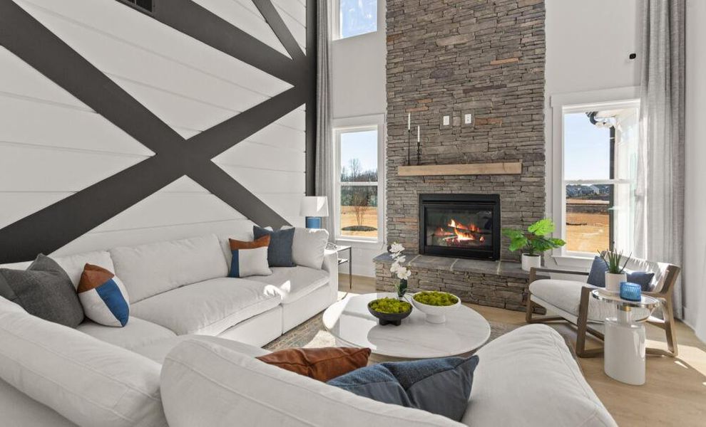 Furnished interior in a model home at Founders Club in Moore (Image 12).