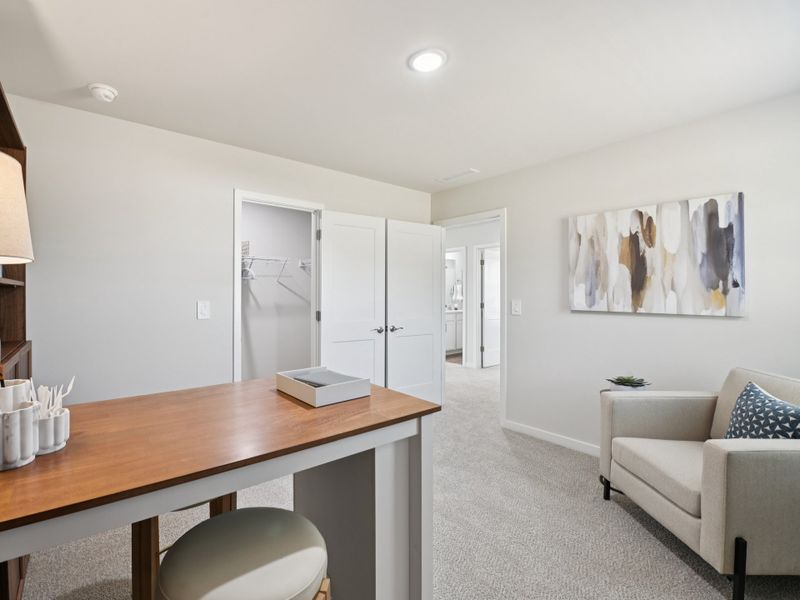 Furnished interior in a model home at Marshburn Landing - Signature Series in Wendell (Image 21).