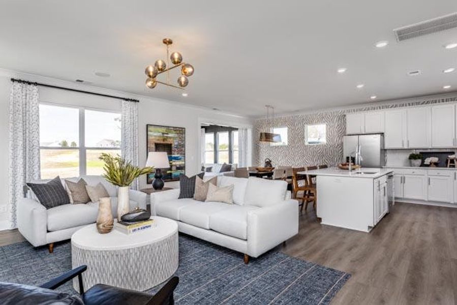 Furnished interior in a model home at Black Forest Pointe in Benson (Image 15).