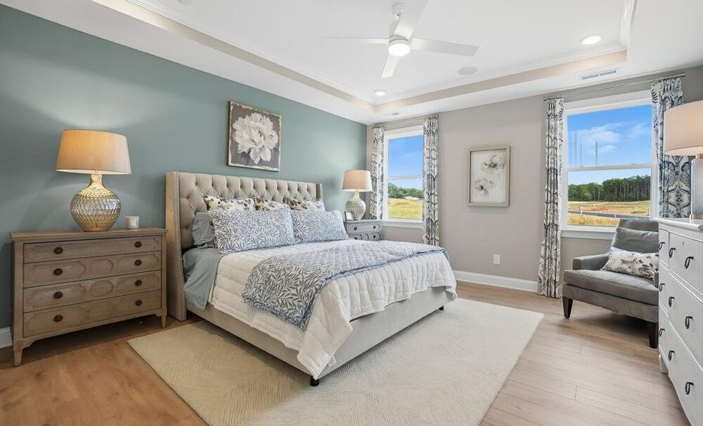 Furnished interior in a model home at Carrington in Stanley (Image 46).