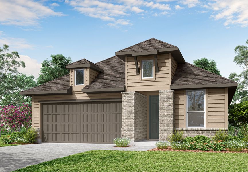 Front exterior of a home in the Landmark community, located in Denton, TX (Image 12).