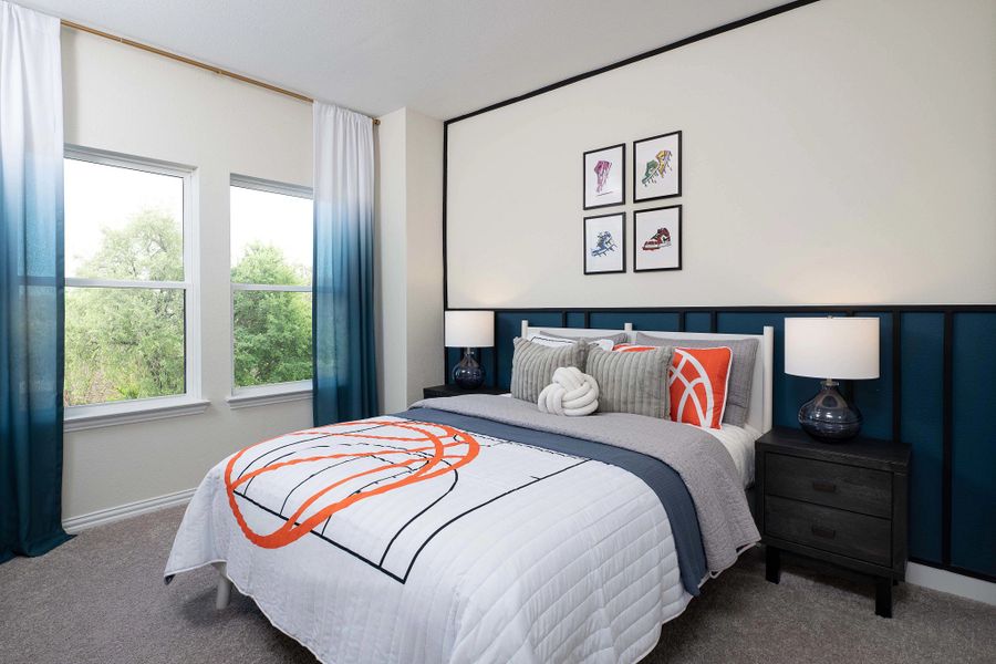 Furnished interior in a model home at The Farm in Allen (Image 13).