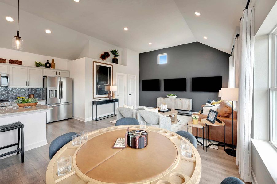 Furnished interior in a model home at Sienna - Landmark Row Collection in Missouri City (Image 29).