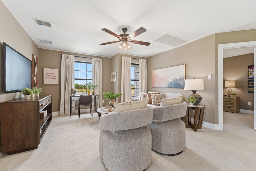Furnished interior in a model home at Morgan Meadows in San Antonio (Image 41). Furnished interior in a model home at Morgan Meadows in San Antonio (Image 41).