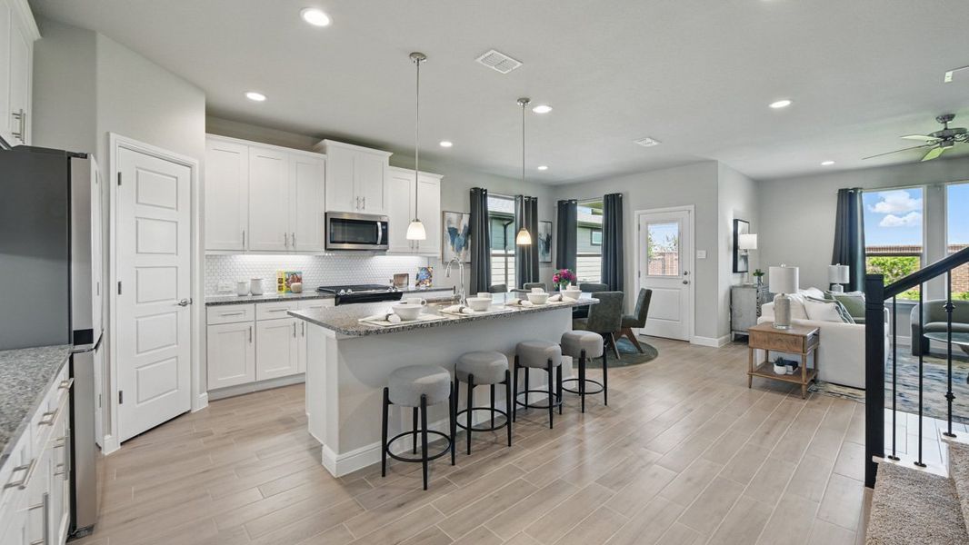 Furnished interior in a model home at Rock Creek Ranch in Fort Worth (Image 24).