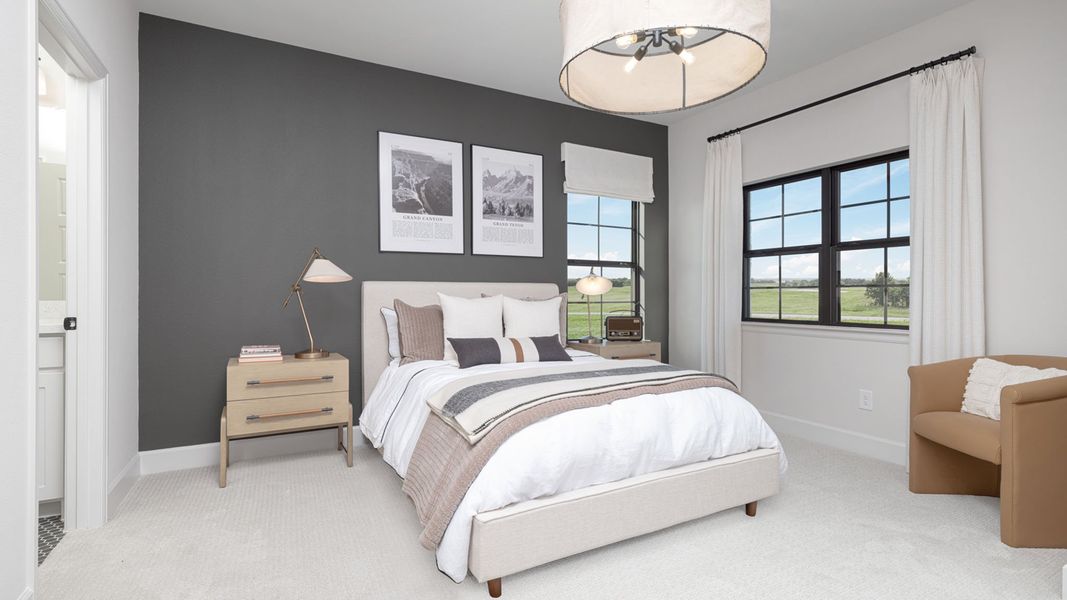 Furnished interior in a model home at Terraces 72' in Rockwall (Image 20).