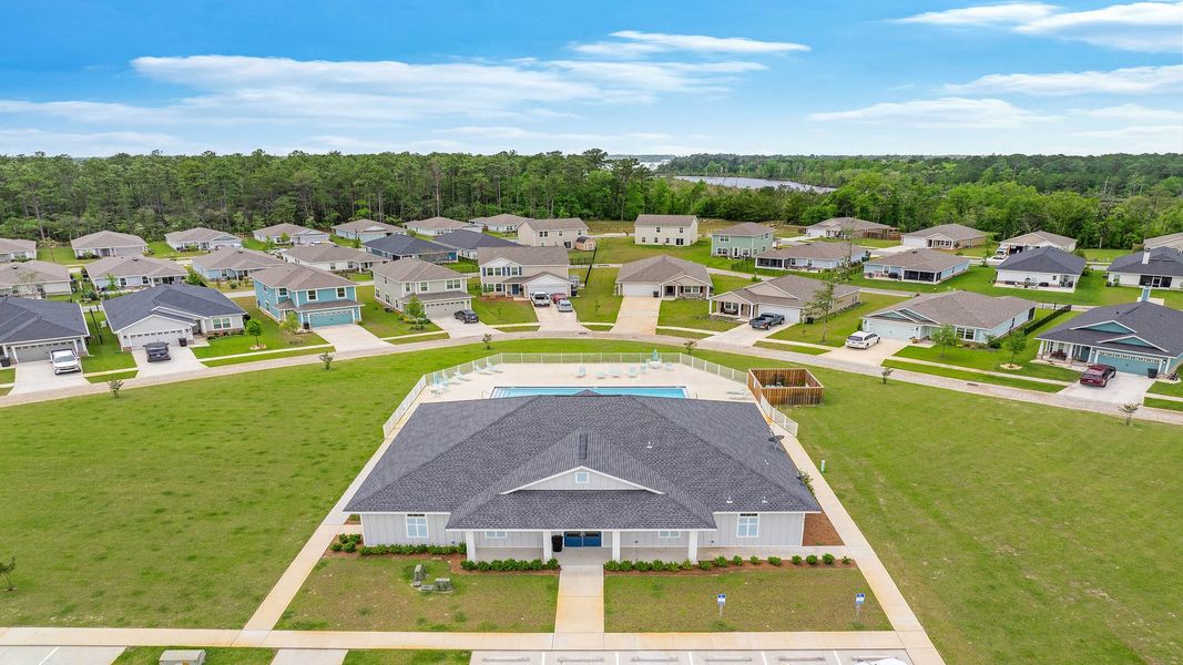 Aerial view of the Riverwalk community in Freeport, FL, showing layout and nearby surroundings (Image 3). Aerial view of the Riverwalk community in Freeport, FL, showing layout and nearby surroundings (Image 3).