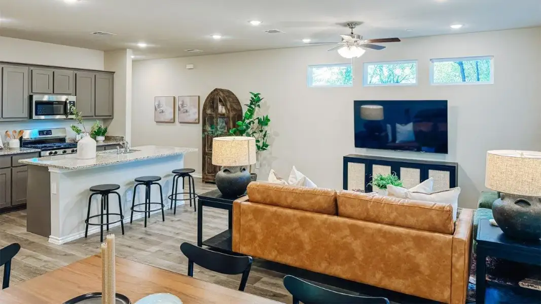 Furnished interior in a model home at Dowdy Ferry in Dallas (Image 3).