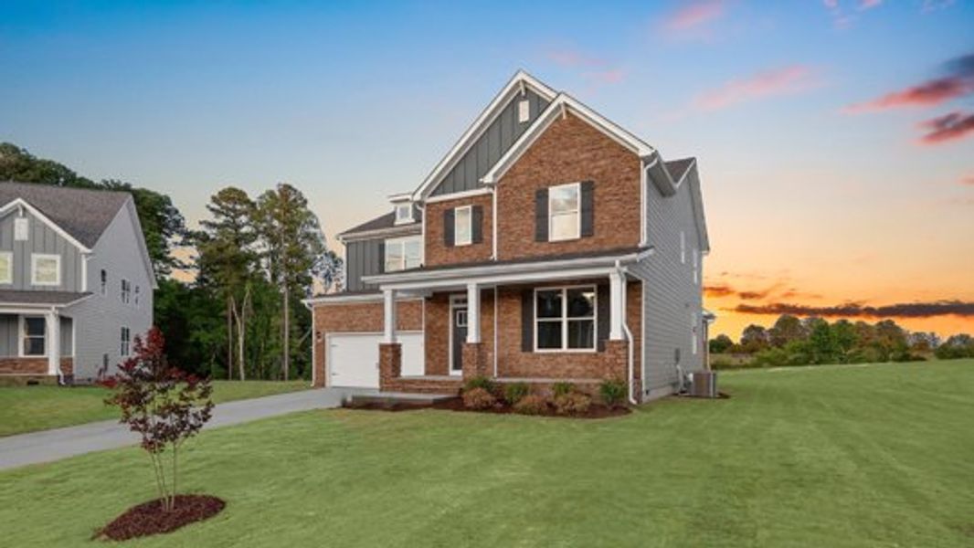 Front exterior of a home in the Kalas Falls community, located in Wake Forest, NC (Image 19).
