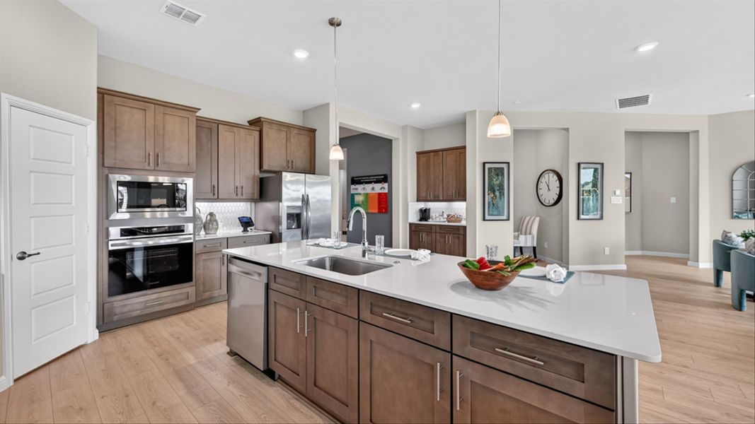 Furnished interior in a model home at Lakeview Pointe in Grand Prairie (Image 22).