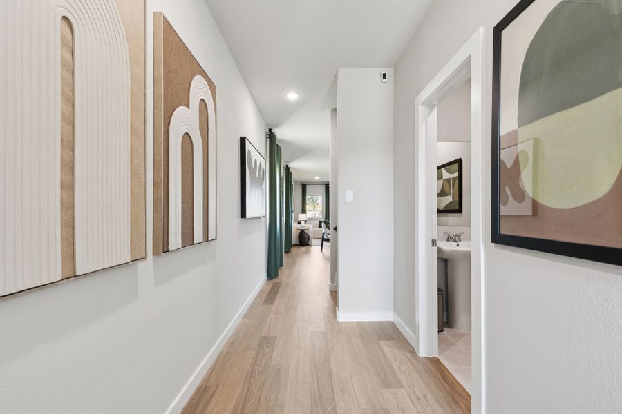 Entryway in a Lowry Trails New Magnolia Model in Princeton TX by Trophy Signature Homes