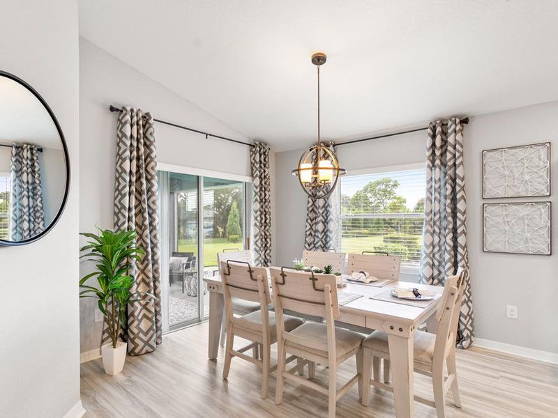 Meals are a delight in this sunny dining space - Parker model home in Parrish, FL