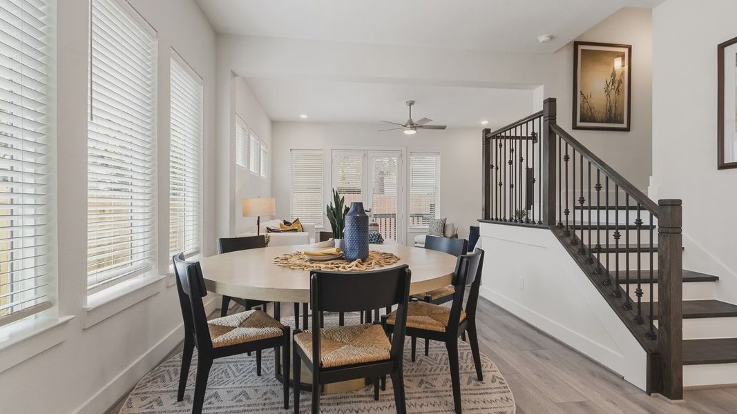 Furnished interior in a model home at Shady Acres in Houston (Image 7).