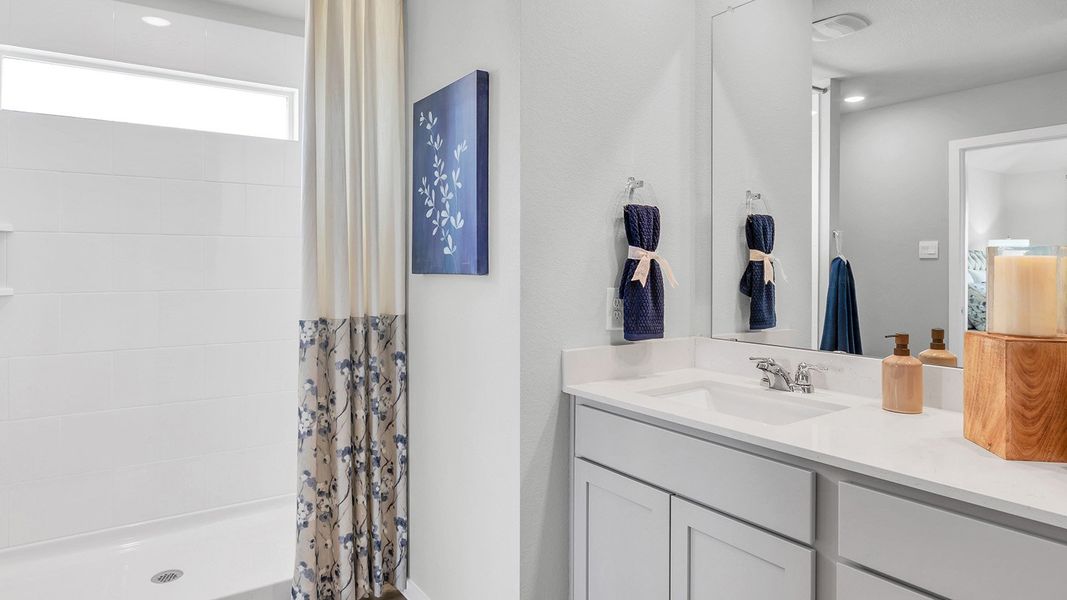 Furnished interior in a model home at Cornerstone in Rockdale (Image 19).