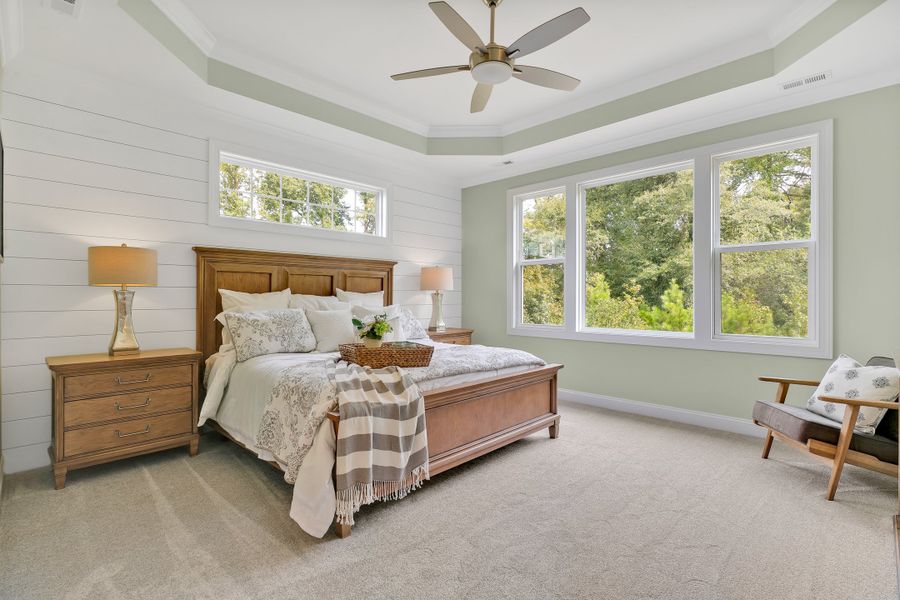 Furnished interior in a model home at Terrapin in Leland (Image 11).