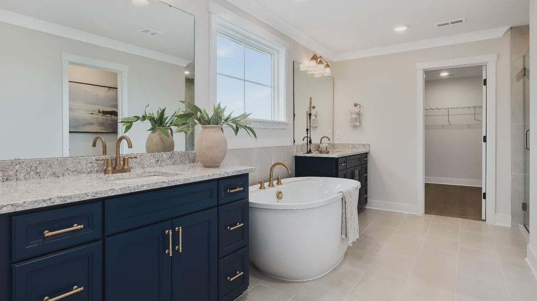 Furnished interior in a model home at Owen Park in Gibsonville (Image 32).