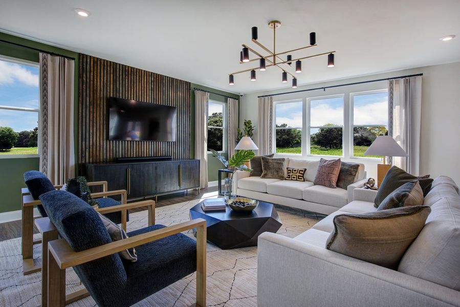 Furnished interior in a model home at Williams Grove in Apex (Image 4).