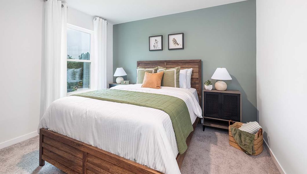 Furnished interior in a model home at Cardinal Creek in Charlotte (Image 28).