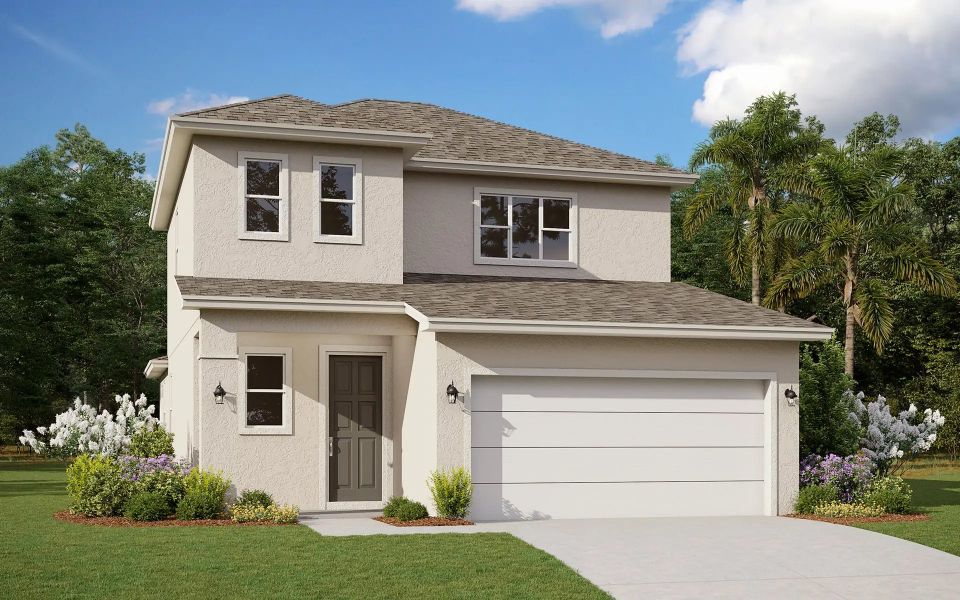 Front exterior of a home in the HIlls of Minneola 40' community, located in Minneola, FL (Image 3).