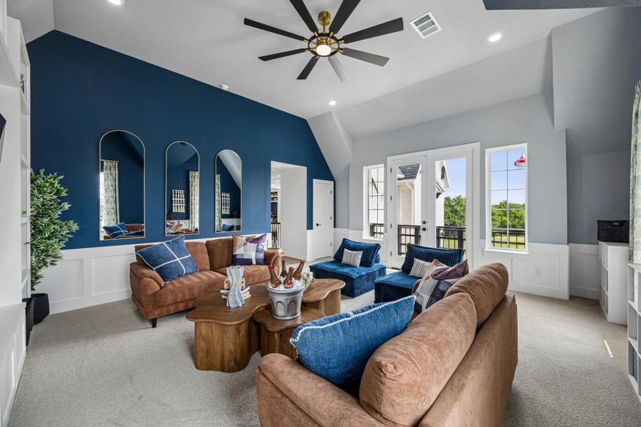 Furnished interior in a model home at Creekside at Elevon in Lavon (Image 26).