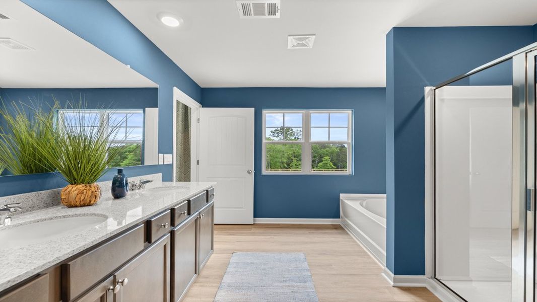 Furnished interior in a model home at Falcon Landing Townhomes in Gainesville (Image 33).