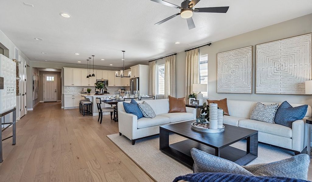 Furnished interior in a model home at Villa Bella in Pueblo (Image 37).