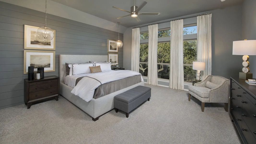 Furnished interior in a model home at Lakes Of Cane Island 45' in Katy (Image 22).