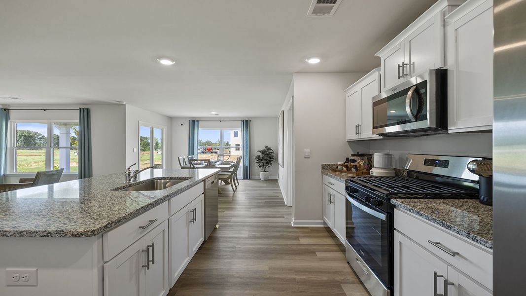 Furnished interior in a model home at Gibson Grove in Laurens (Image 12).