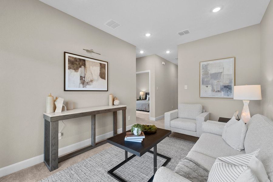 Furnished interior in a model home at Friedrich Hill in San Antonio (Image 61).