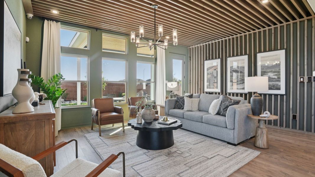 Furnished interior in a model home at Stream Waters in Seguin (Image 7).
