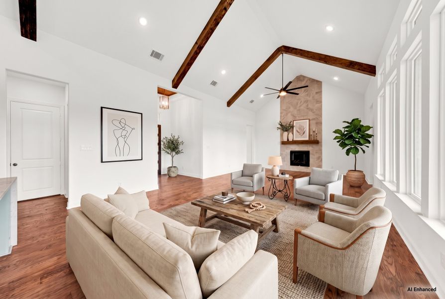 Furnished interior in a model home at Panther Trail in Van Alstyne (Image 21).