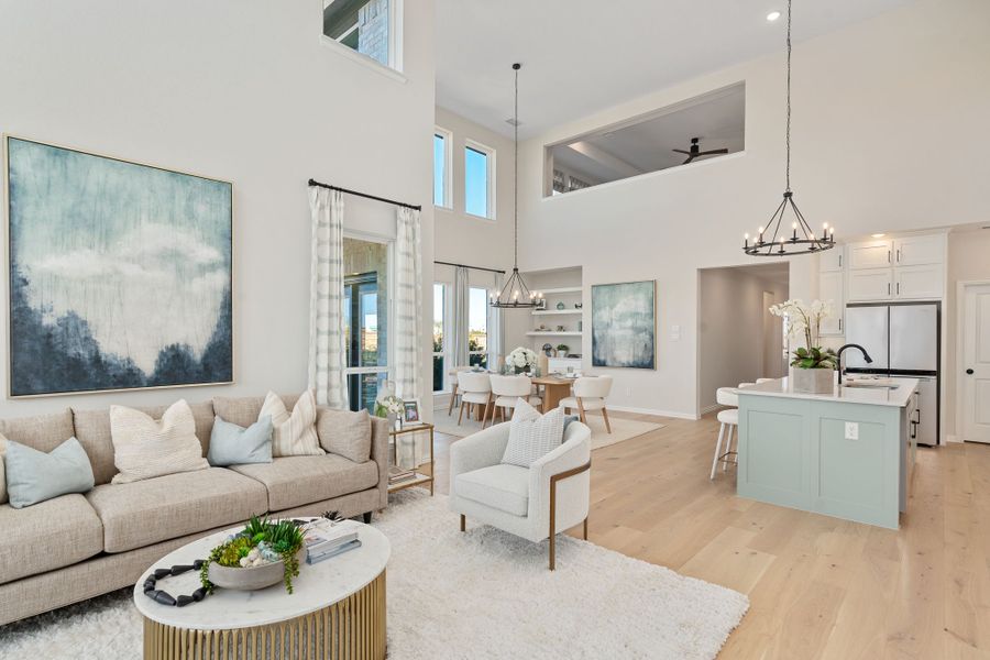 Furnished interior in a model home at Sweetgrass 50s in Haslet (Image 11).