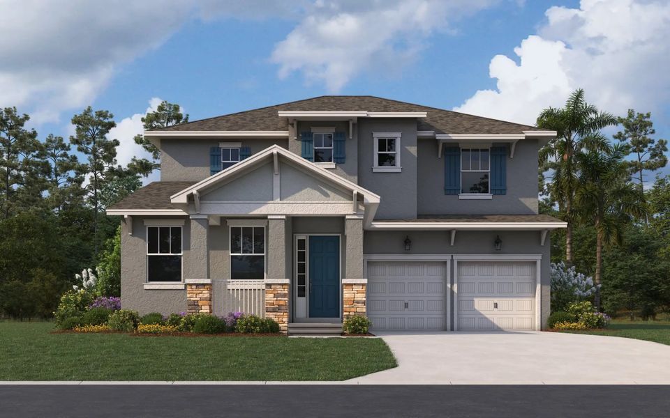 Front exterior of a home in the Serenade at Ovation 50' community, located in Oakland, FL (Image 11).