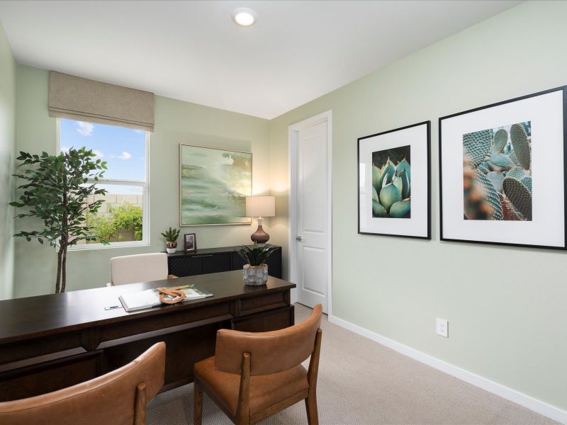 Furnished interior in a model home at Mesquite Mountain Ranch at Frontera in Surprise (Image 33).