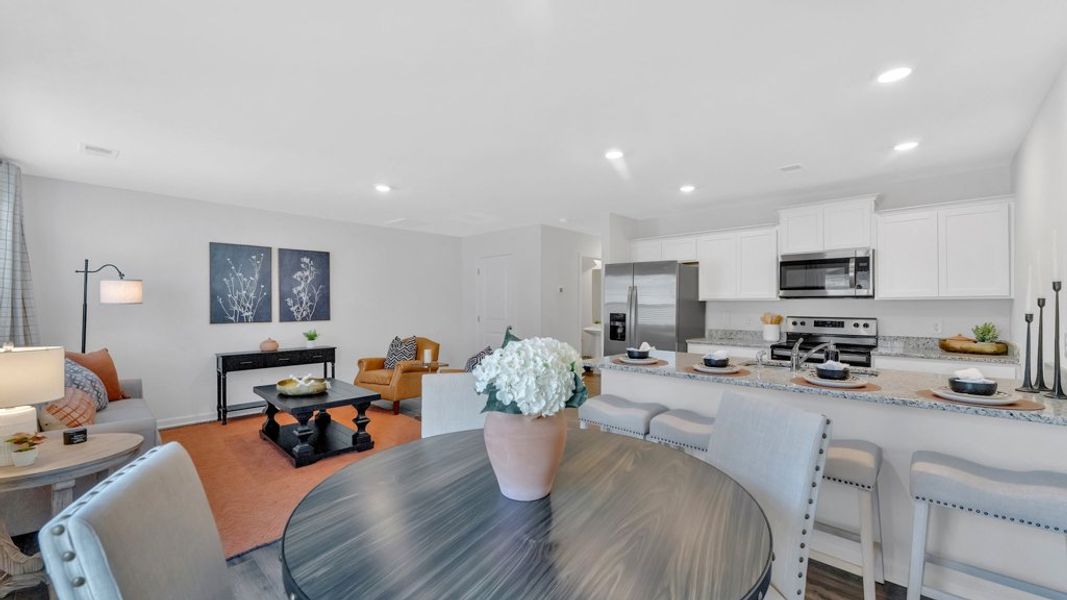 Furnished interior in a model home at Warren's Way Townhomes in Jonesborough (Image 9).