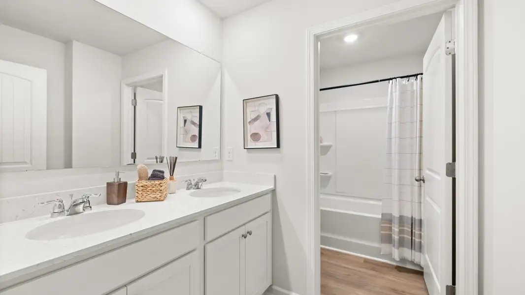 Furnished interior in a model home at Braselton Village in Braselton (Image 46). Furnished interior in a model home at Braselton Village in Braselton (Image 46).