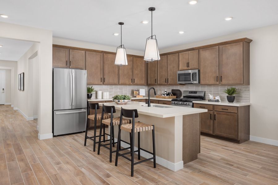 Furnished interior in a model home at Bella Vista Farms in San Tan Valley (Image 20).