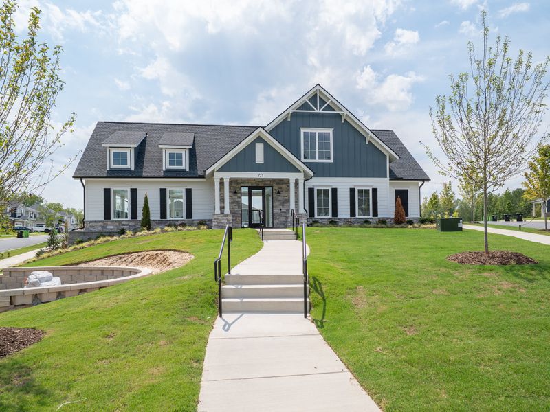 Front exterior of a home in the Cadence Meadows community, located in Zebulon, NC (Image 4). Front exterior of a home in the Cadence Meadows community, located in Zebulon, NC (Image 4).